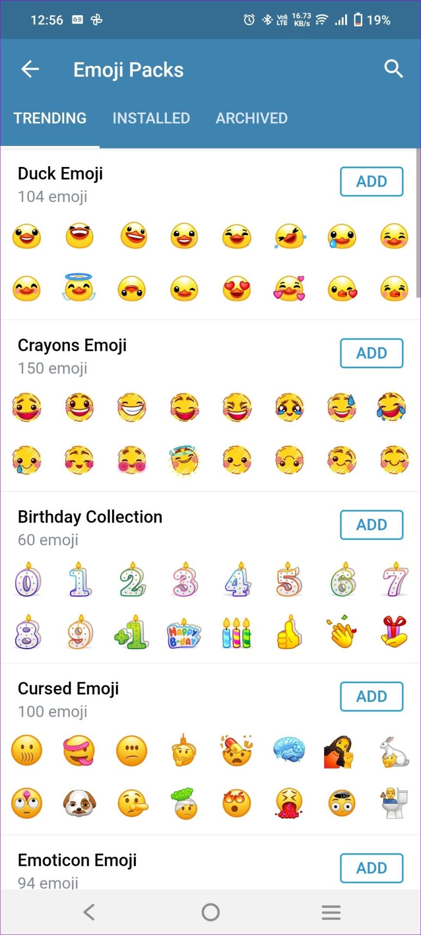 Telegram Emoji packs